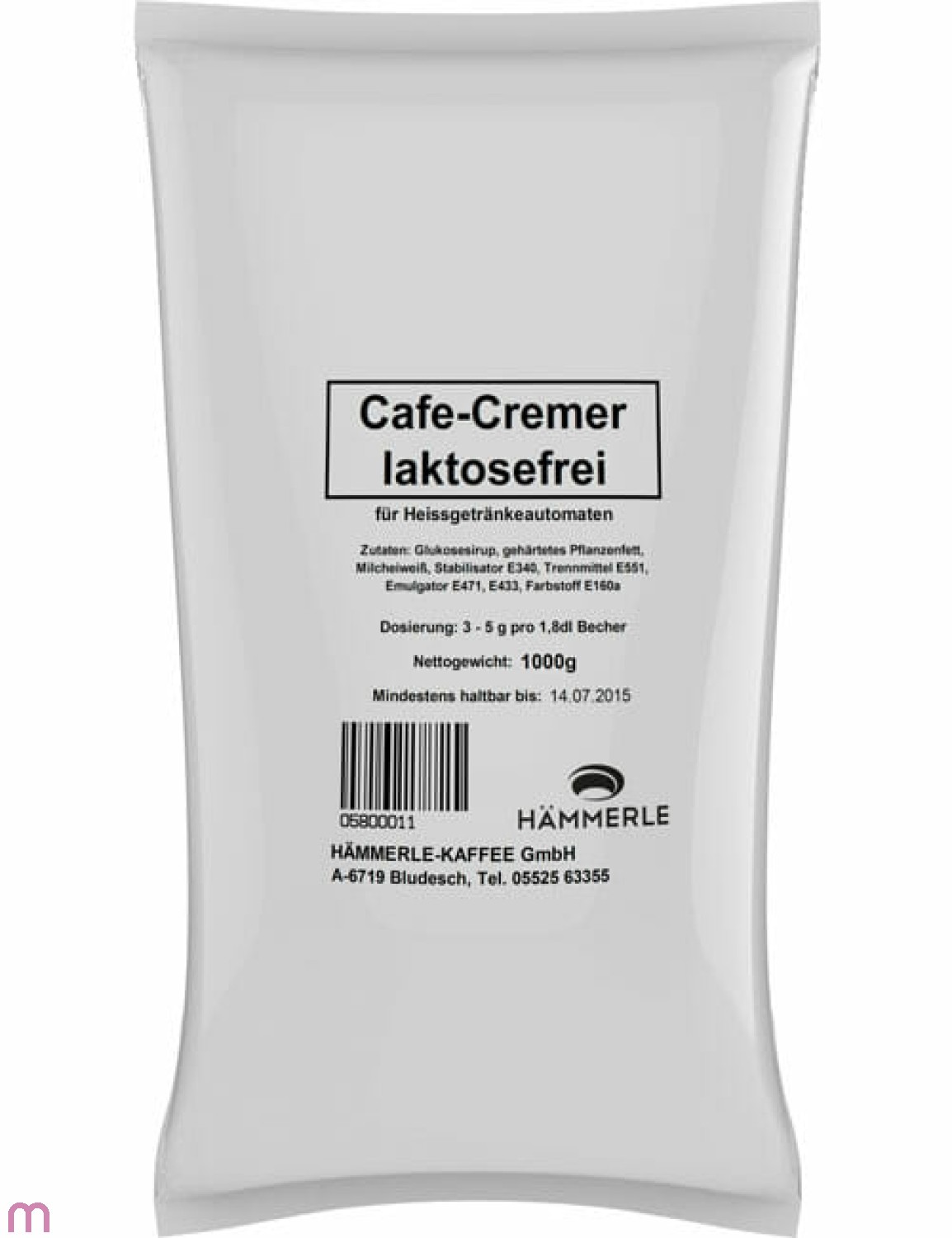 Hämmerle Cafe Cremer Topping laktosefrei 1kg Instant-Milchpulver